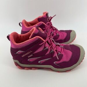 Merrell Girls' Chameleon 7 Waterproof Pink Hiking Boots Size‎ 7M
